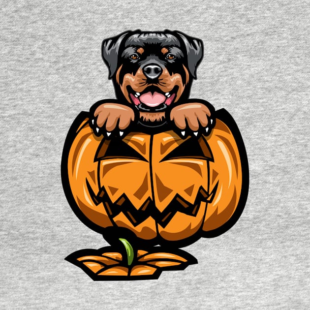 Halloween Rottweiler Pumpkin by IPRINT